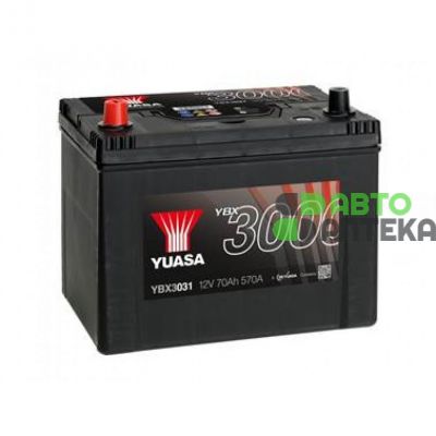 Автомобильный аккумулятор Yuasa SMF Battery Japan 6СТ-72Ah Аз 630 (EN) YBX3031